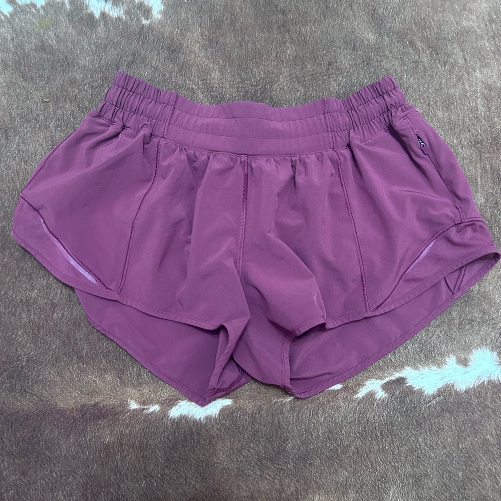 burgundy lululemon shorts size 4